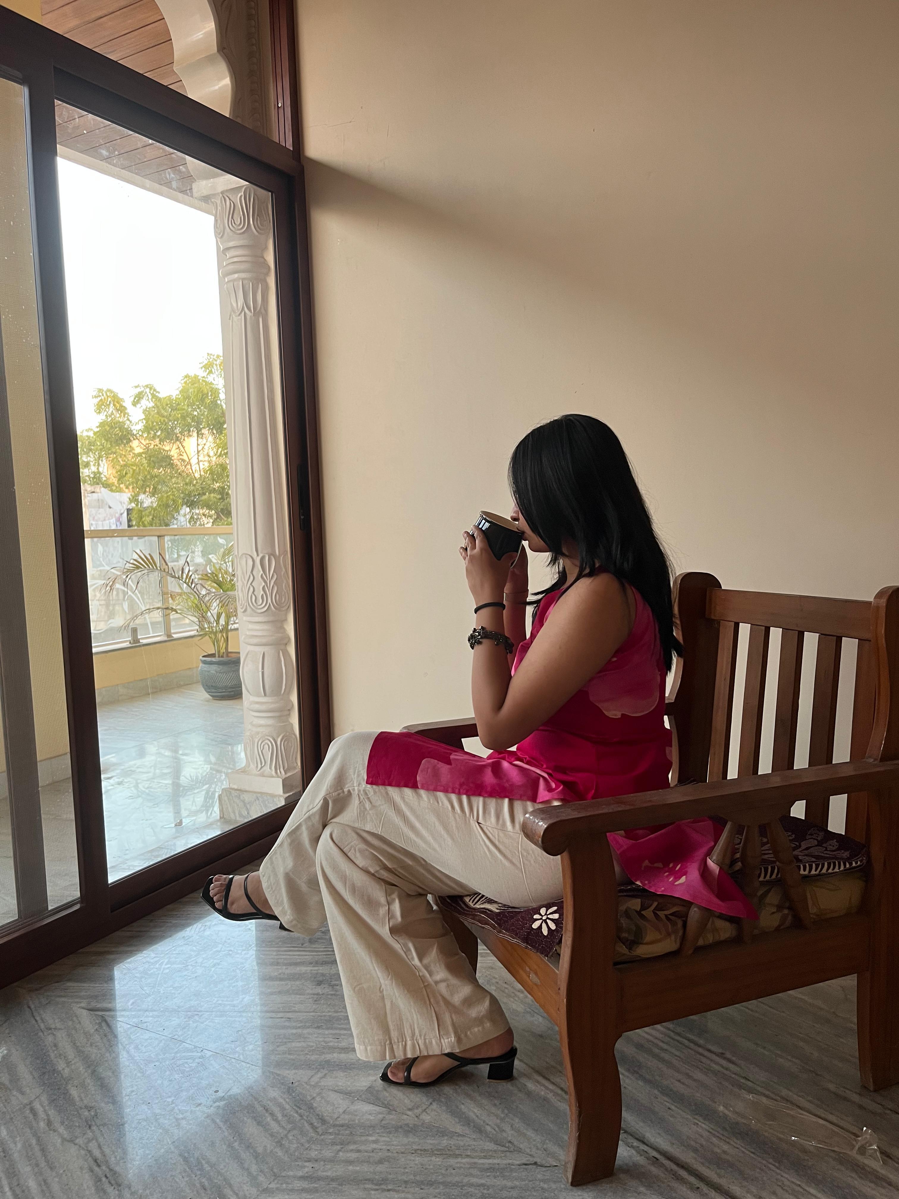 CHARMING PINK LONG KURTI